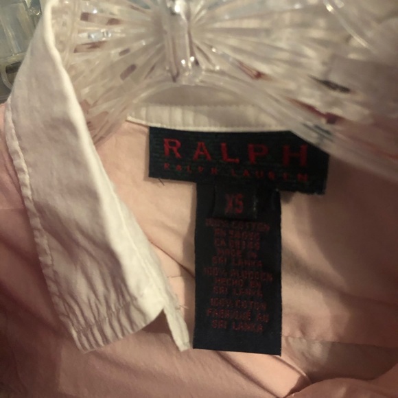 Light pink blouse with white collar and cuffs - Picture 3 of 3